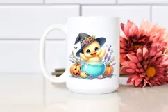 Cute Baby Duck Popping Out from Witch Potion PNG Product Image 2