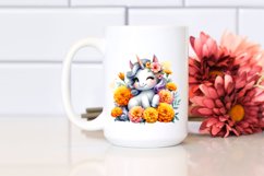 Pastel Baby Unicorn with Marigold | Sublimation | Clipart Product Image 2