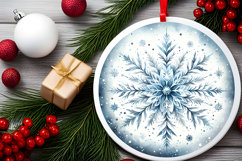 Round Christmass Ornament PNG Product Image 2