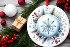 Round Christmass Ornament PNG Product Image 2