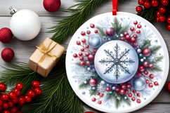 Round Christmass Ornament PNG Product Image 2