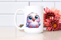 Funny Excited Caricature-like Dove Baby Clipart Product Image 2