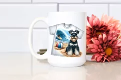 Miniature Schnauzer in Sand | Sublimation | Clipart Product Image 2