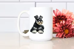 Miniature Schnauzer in Sand | Sublimation | Clipart Product Image 2