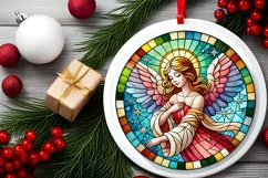 Round Christmas Ornament Sublimation|Clipart Product Image 1