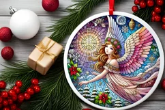 Round Christmas Ornament Sublimation|Clipart Product Image 1