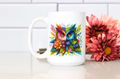 Abstract Vibrant Owl Made of , PNG Product Image 2