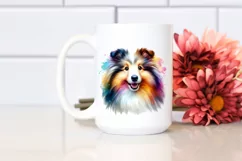 Colorful Cute Shetland Sheepdog | Sublimation | Clipart Product Image 2