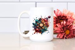 Cosmos Stained Watercolor Splash | Sublimation | Clipart Product Image 2