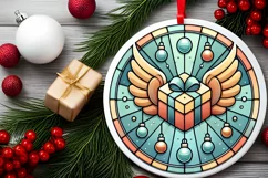 Round Christmas Ornament Sublimation|Clipart Product Image 1