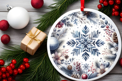 Round Christmass Ornament PNG Product Image 2