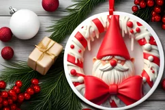 Round Christmas Ornament Sublimation|Clipart Product Image 1