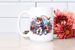 Colorful Baby Unicorn in Medieval Festival PNG Product Image 2