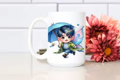 Cute Baby Fairy Running PNG Product Image 2