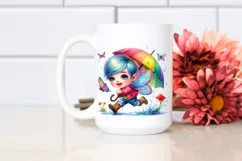 Cute Baby Fairy Running PNG Product Image 2
