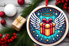 Round Christmass Ornament PNG Product Image 2