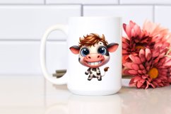 Baby Cow Goofy Smile Clipart Product Image 2