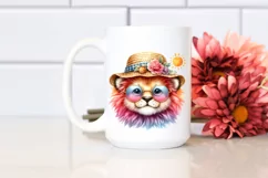 Colorful Cute Baby Lion Clipart Product Image 2
