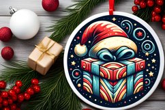 Round Christmas Ornament Sublimation|Clipart Product Image 2