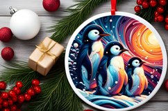 Round Christmas Ornament Sublimation|Clipart Product Image 2