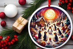 Round Christmas Ornament Sublimation|Clipart Product Image 2