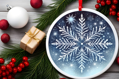 Round Christmass Ornament PNG Product Image 2