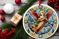 Round Christmas Ornament Sublimation|Clipart Product Image 1