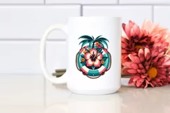 Retro Tropical Beach Buoy | Sublimation | PNG Clipart Product Image 2