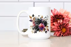 Colorful Black Roses Gold Insertions | Clipart Product Image 2