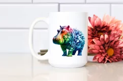 Abstract Vibrant Hippo, PNG Product Image 2