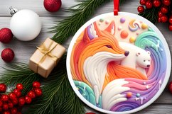 Round Christmas Ornament Sublimation|Clipart Product Image 1