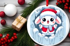 Round Christmas Ornament Sublimation|Clipart Product Image 2