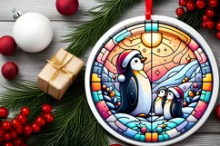 Round Christmas Ornament Sublimation|Clipart Product Image 2