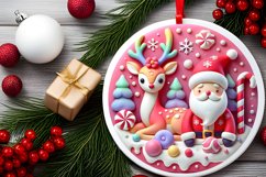 Round Christmas Ornament Sublimation|Clipart Product Image 1