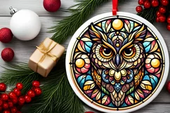 Round Christmas Ornament Sublimation|Clipart Product Image 1
