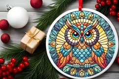 Round Christmas Ornament Sublimation|Clipart Product Image 1