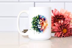 Abstract Vibrant Lion, PNG Product Image 2
