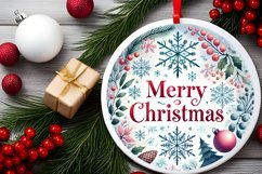 Round Christmas Ornament Sublimation|Clipart Product Image 2