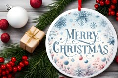 Round Christmas Ornament Sublimation|Clipart Product Image 2