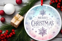 Round Christmas Ornament Sublimation|Clipart Product Image 2