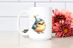 Cute Baby Bird with Party Hat PNG Product Image 2