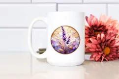 Like Material Lavender | Watercolor Golden Splash Clipart Product Image 2