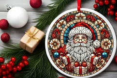 Round Christmas Ornament Sublimation|Clipart Product Image 1