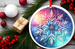 Round Christmass Ornament PNG Product Image 2