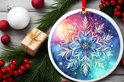 Round Christmas Ornament Sublimation|Clipart Product Image 2