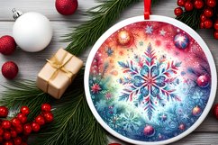 Round Christmas Ornament Sublimation|Clipart Product Image 2