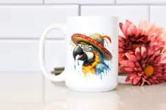 Washed Watercolor Macaw Dripping Clipart Product Image 2