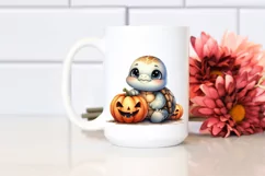 Cute Baby Turtle with Pumpkin, PNG Product Image 2