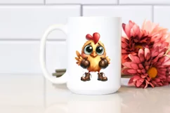 Chicken Boots Shy Goofy Smile Clipart Product Image 2