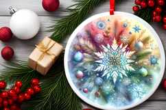 Round Christmass Ornament PNG Product Image 2